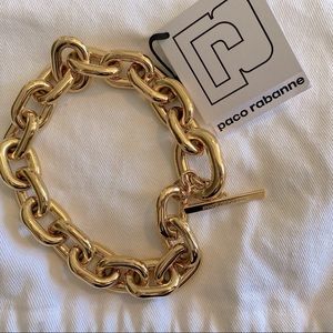 Paco Rabanne Golden Chain Link Necklace